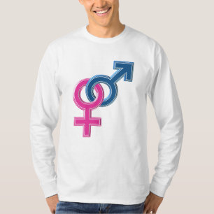 Camiseta Símbolos masculinos acoplados de mujeres