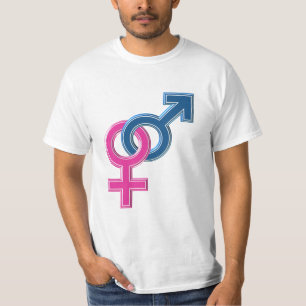 Camiseta Símbolos masculinos acoplados de mujeres