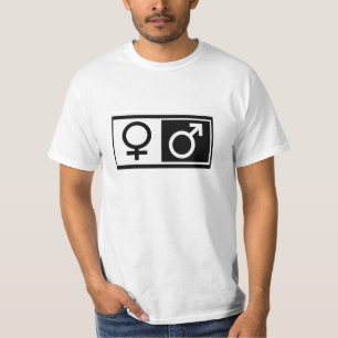 Camiseta Símbolos masculinos femeninos