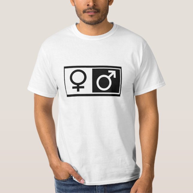 Camiseta Símbolos masculinos femeninos (Anverso)