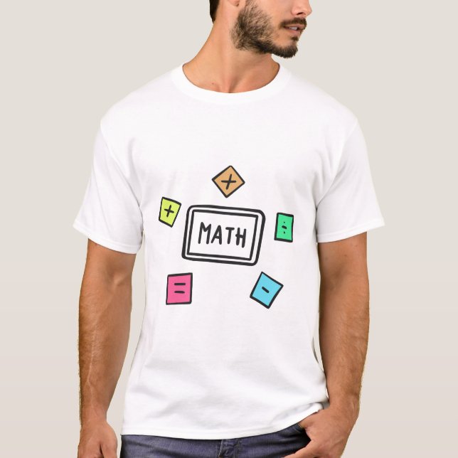 Camiseta Símbolos matemáticos Estudiantes y padres (Anverso)