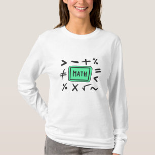 Camiseta Símbolos matemáticos para estudiantes y padres