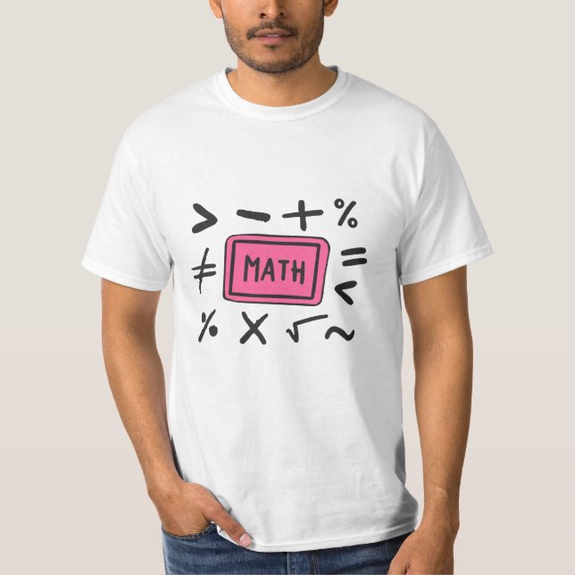 Camiseta Símbolos matemáticos para estudiantes y padres (Anverso)