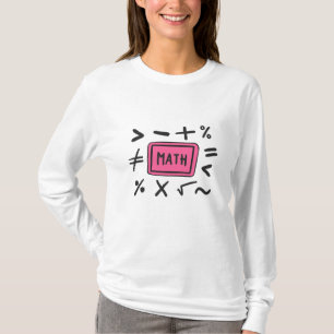 Camiseta Símbolos matemáticos para estudiantes y padres