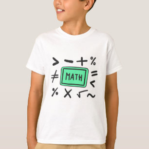 Camiseta Símbolos matemáticos para estudiantes y padres