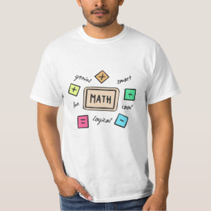 Camiseta Símbolos matemáticos para estudiantes y padres