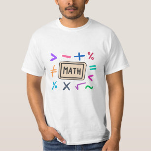 Camiseta Símbolos matemáticos para estudiantes y padres