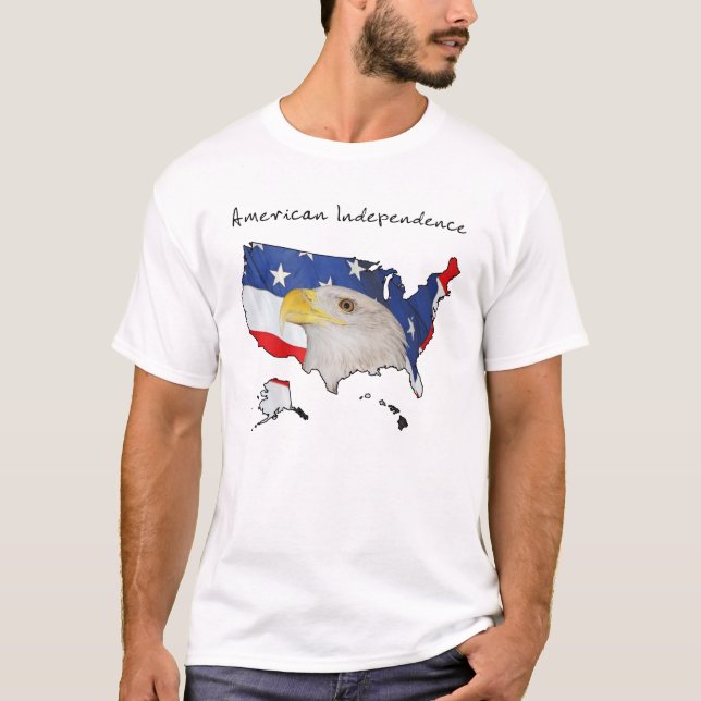 Camiseta Símbolos patrióticos de la independencia estadouni (Anverso)
