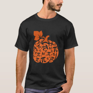 Camiseta Símbolos Pi Calabaza Forma Cuta Matemáticas Gracia