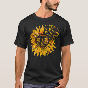 Camiseta Símbolos Pi Day Sunflower 3 14 Pi Número Math Scie