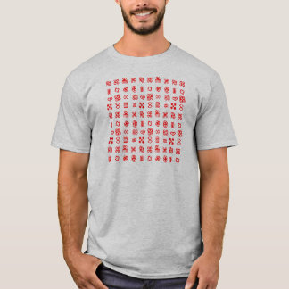 Camiseta Símbolos rojos de Adinkra africanos