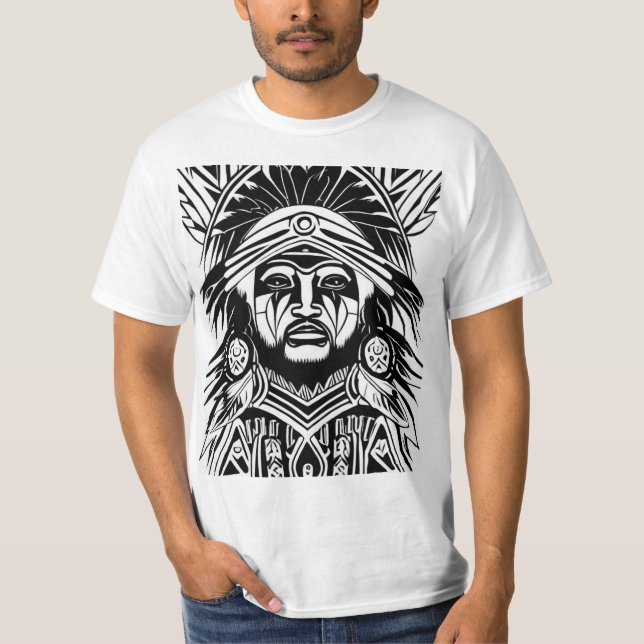 Camiseta Símbolos sagrados: Diseño de Lineas Nativas Estado (Anverso)