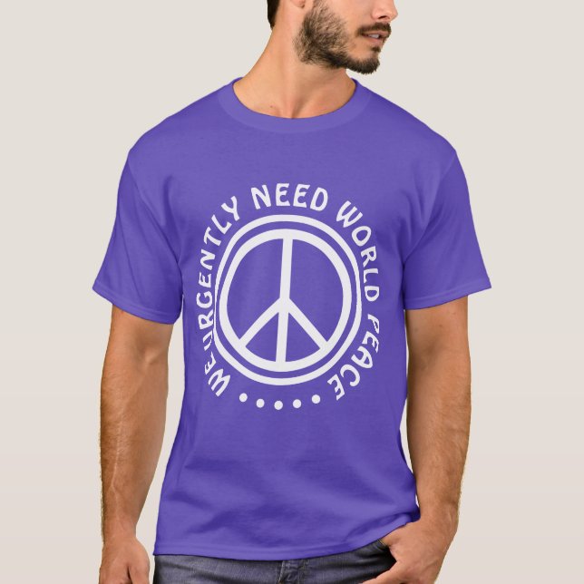 Camiseta Símbolos simples - PAZ + tus ideas (Anverso)