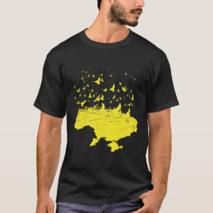 Camiseta Símbolos ucranianos Ucrania Mapa Ucrania Pájaro Li