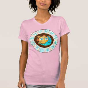 Camiseta Símbolos zoológicos con Doodles de la luna de sol