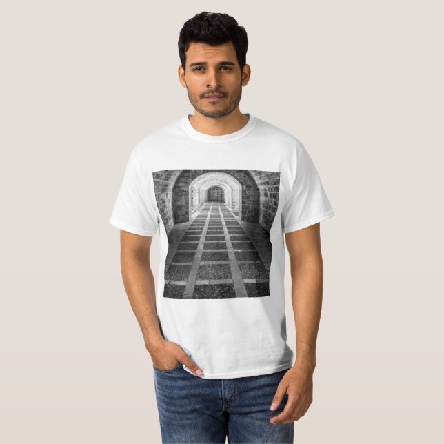 Camiseta Simetría en blanco y negro (Anverso completo)