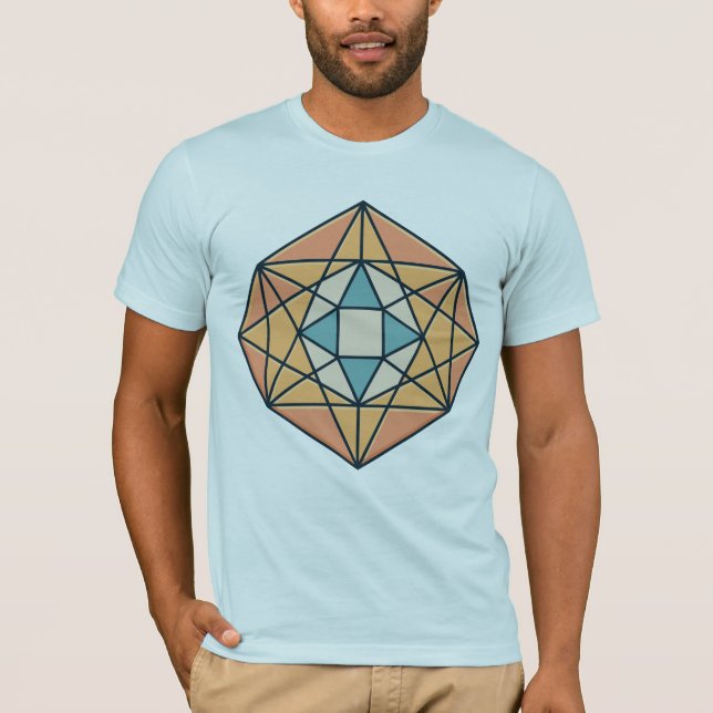 Camiseta Simetría estelar en forma geométrica sagrada (Anverso)