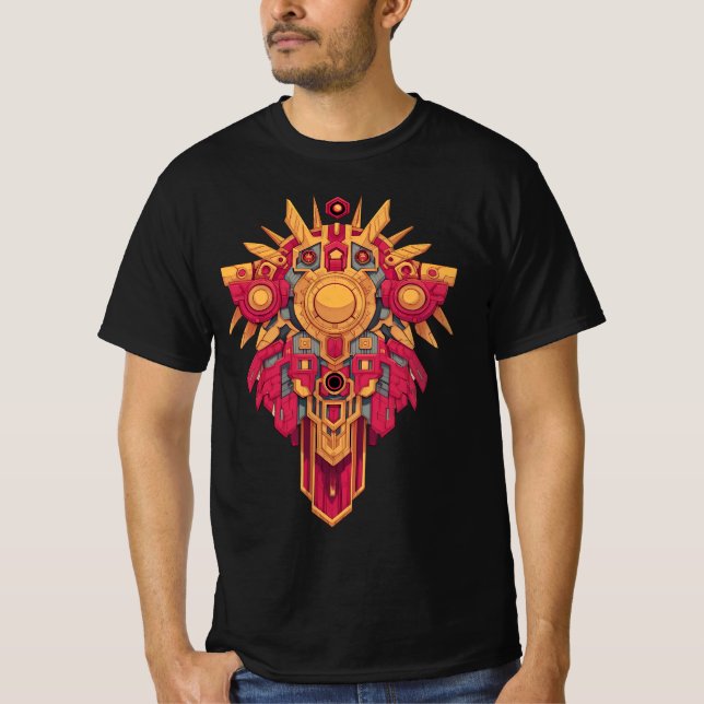 Camiseta Simetría radiante del emblema del guardián solar (Anverso)