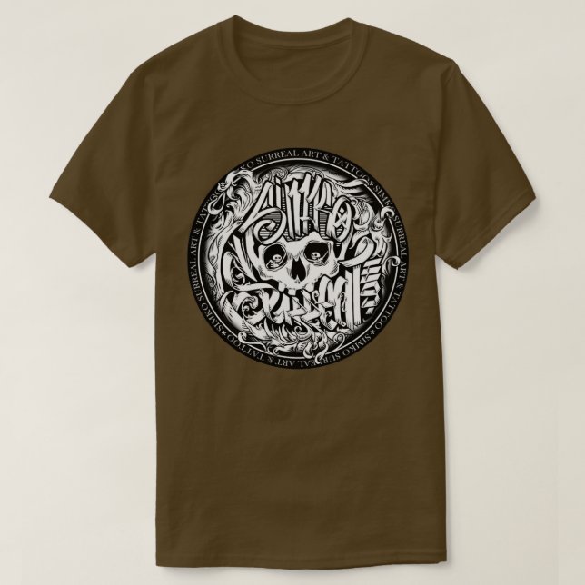 Camiseta simko surreal skull 1 (Diseño del anverso)