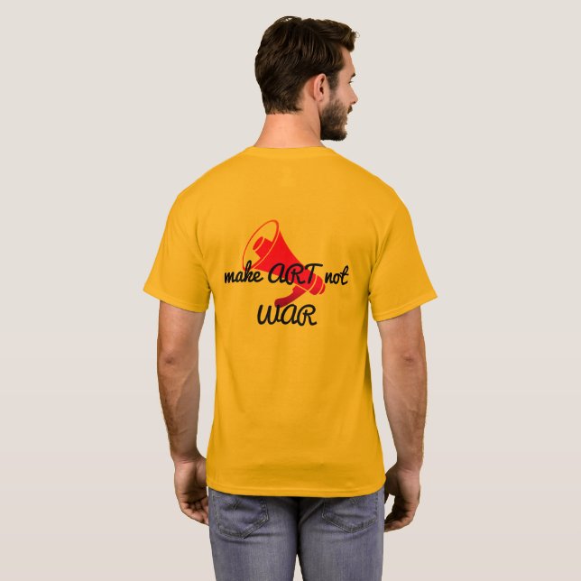 Camiseta SimmiModa arte no guerra (Reverso completo)