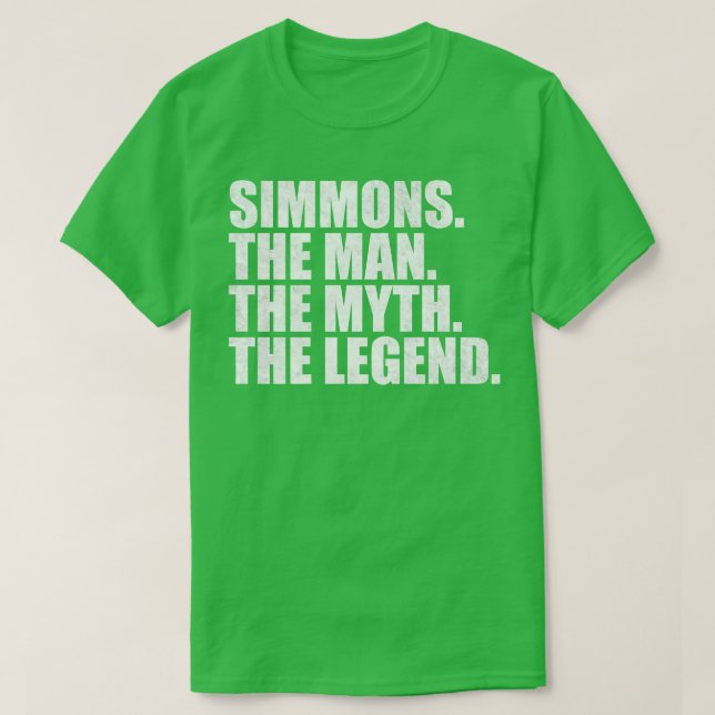 Camiseta Simmons Simmons Nombre de la familia Simmons apell (Diseño del anverso)