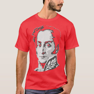 Camiseta Simón Bolívar blanco y negro