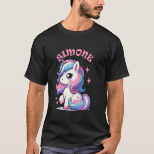 Camiseta Simone Cute Unicorn Diseño para Chicas Simone