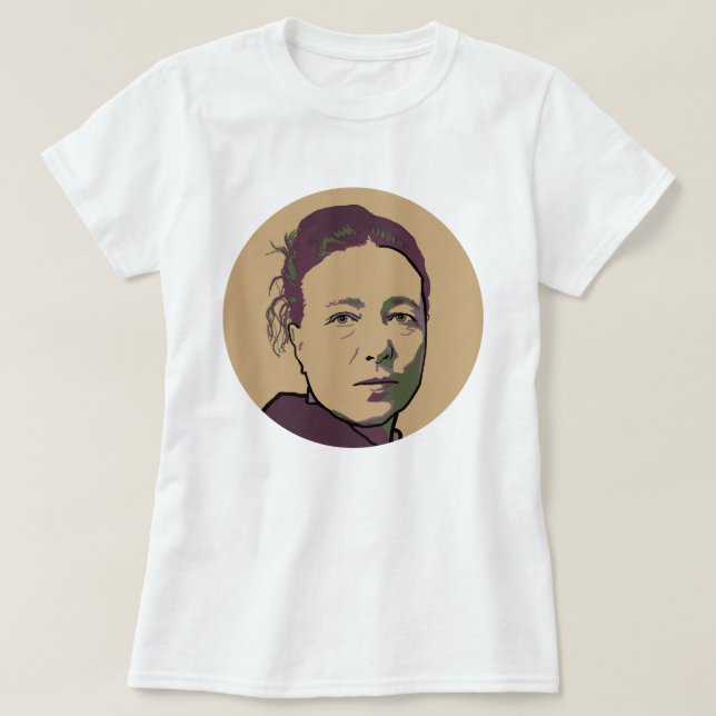Camiseta Simone de Beauvoir (Diseño del anverso)