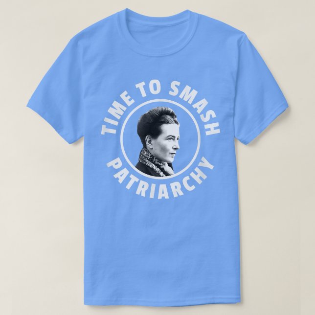 Camiseta Simone De BeauvoirTime To Smash Patriarchy Feminis (Diseño del anverso)