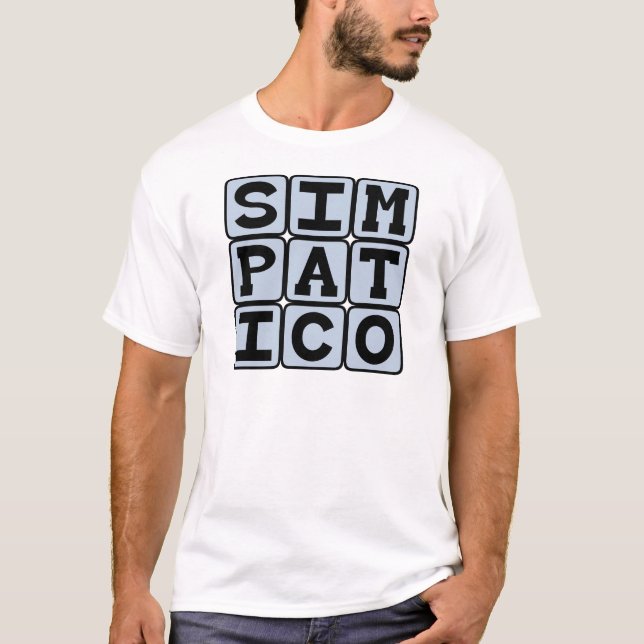 Camiseta Simpático, Fácil de Llevarse Bien (Anverso)