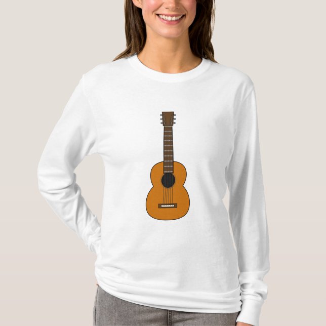 Camiseta Simple Acoustic Guitar Cartoon (Anverso)
