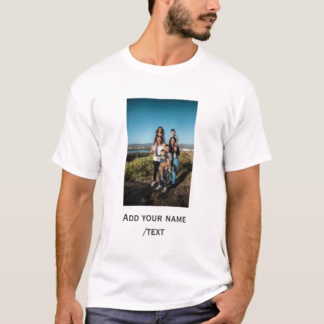 Camiseta simple add your photo text family holiday kids par (Anverso)