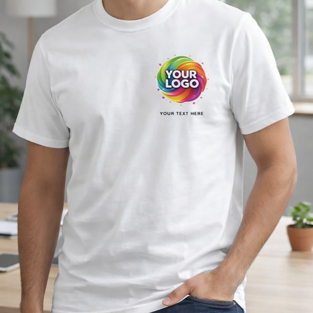 Camiseta Simple Agrega tu Logotipo y Texto Empresarial (Subido por el creador)
