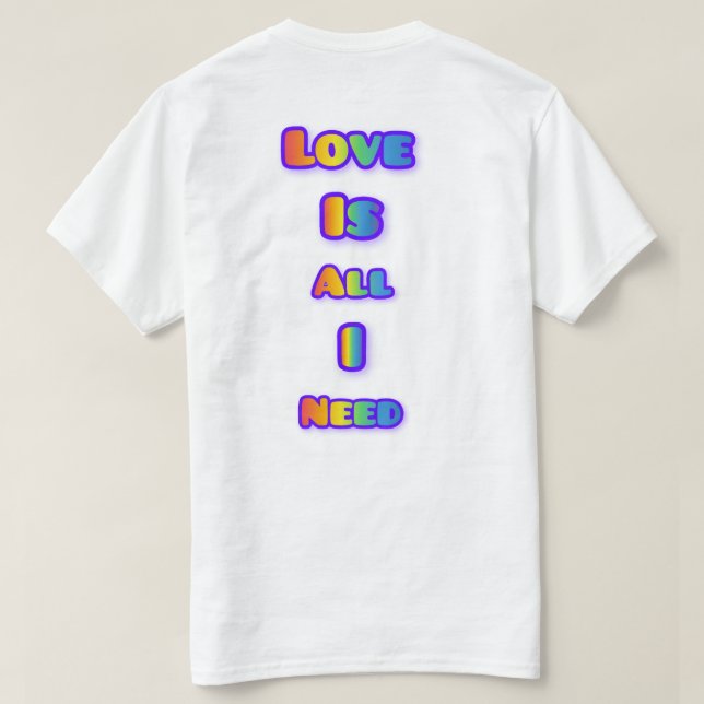 Camiseta  simple and elegant Valentine’s typography design  (Reverso del diseño)