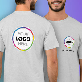 Camiseta Simple Business Logo T-Shirt - Front & Back Print