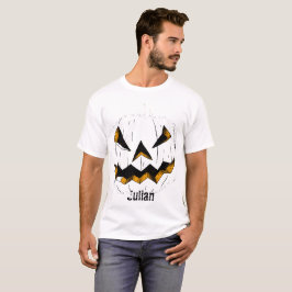Camiseta Simple cara de calabaza de halloween jack-o-lanter