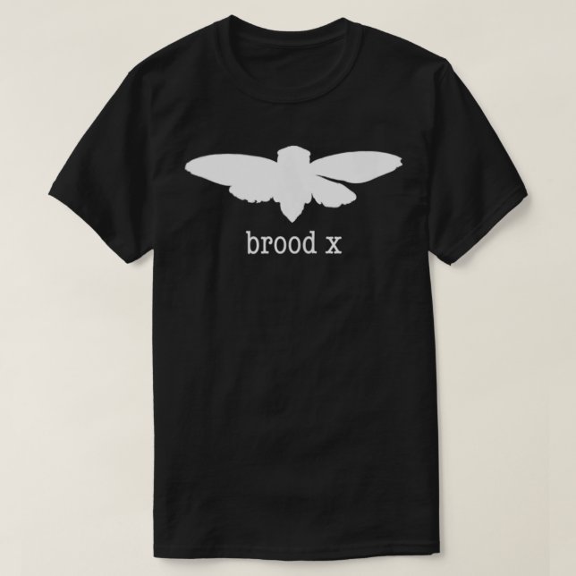 Camiseta Simple Cicada Silhouette Brood X (Diseño del anverso)