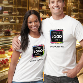 Camiseta Simple con Logo y Texto / Eslogan Opciona