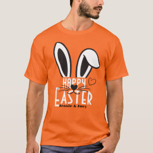 Camiseta simple conejito de Pascua simple lindo personaliza