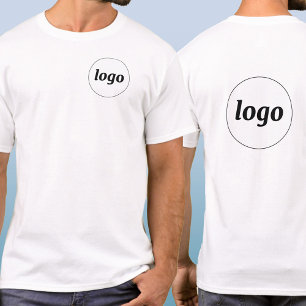 Camiseta Simple Cresta de Logotipo y Promoción Comercial de