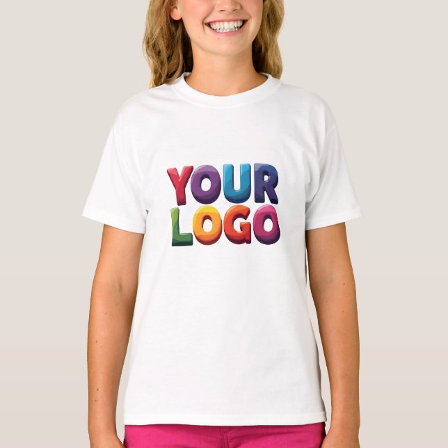 Camiseta Simple Custom Logo and Text Business (Anverso)