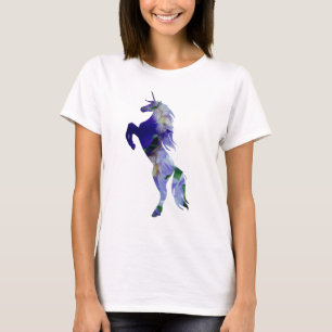 Camiseta simple de unicornio de mujeres con bella,