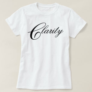 Camiseta Simple elegante chic Claridad guión de meditación
