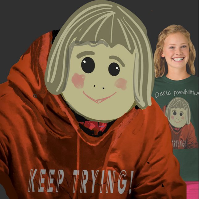 Camiseta Simple Face Feliz, Divertidas Posibilidades de Ins (Subido por el creador)