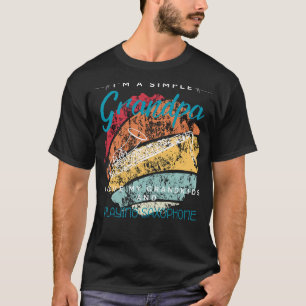 Camiseta Simple Grandpas Serenade Saxofón - Tee caprichoso