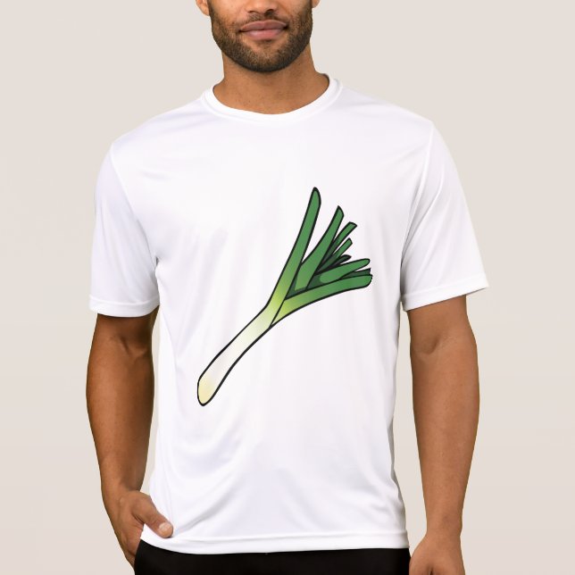 Camiseta Simple Green Leek Vegetable (Anverso)