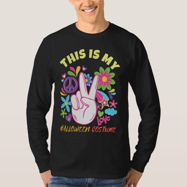 Camiseta Simple Halloween Hippie Costume (Anverso)