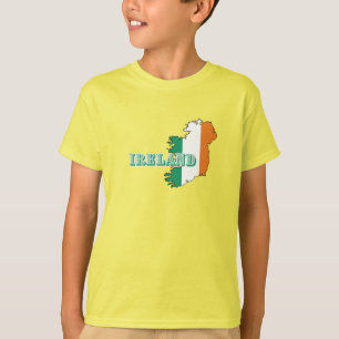 Camiseta Simple irlanda moderna irish Art Map Flag Souvenir