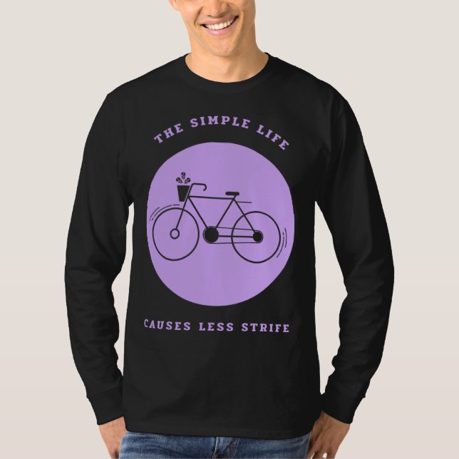Camiseta Simple Life Bicycle Biking  Environmental (Anverso)