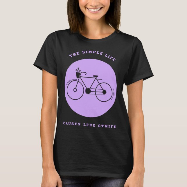 Camiseta Simple Life Bicycle Biking  Environmental (Anverso)